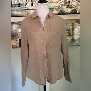 Bootlegger Waffle Knit Button Down Casual Shirt